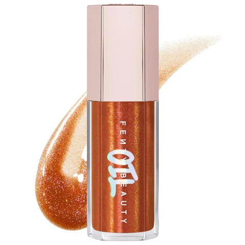 FENTY BEAUTY GLOSS BOMB OIL LUMINIZING LIP OIL FROSTED BUNZ AMBER PREVENTA