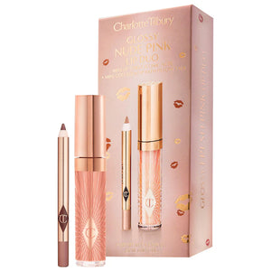 SET CHARLOTTE TILBURY LIP GLOSS + LIP LINER NUDE PINK PREVENTA