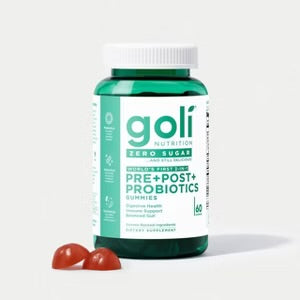 GOLI PRE POST PROBIOTICS GOMITAS AYUDAN SALUD INTESTINAL, SOPORTE INMUNE SIN AZÚCAR  60 UNIDADES PREVENTA