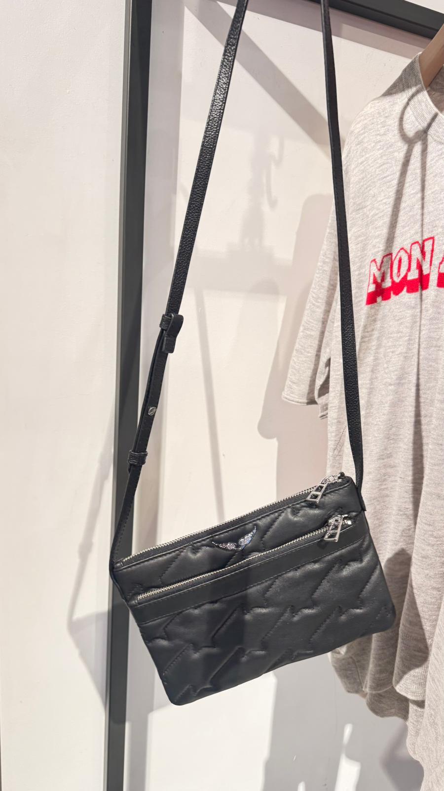 CARTERA ZADIG STELLA WINGS NEGRA