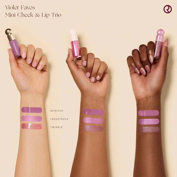 RARE BEAUTY VIOLET FAVES MINI CHEEK AND LIP TRIP MAKEUP SET PREVENTA