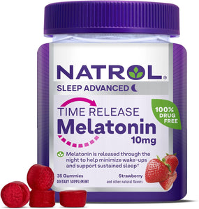 GOMITAS MELATONINA TIME RELEASE DISMINUYE DESPERTAR EN LA NOCHE 35 GOMITAS PREVENTA