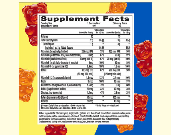 LIL CRITTERS GOMITAS MULTIVITAMINICO 190U