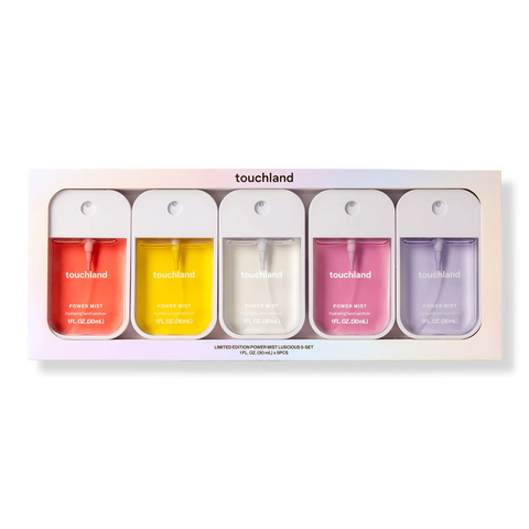 TOUCHLAND SET LIMITED EDITION POWER MIST HYDRATING HANS SANITIZER LUSCIUS 5 PREVENTA