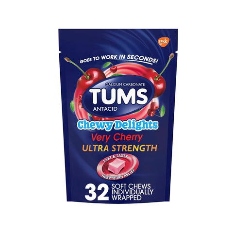 TUMS MASTICABLES SABOR CEREZA 32 U