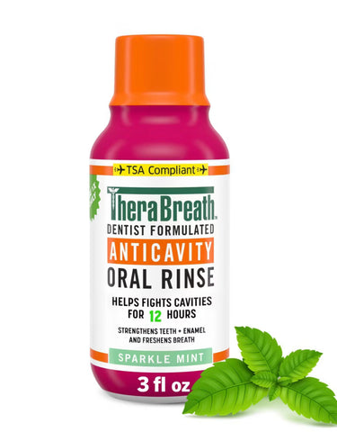 THERABREATH ENJUAGUE BUCAL TRAVEL SIZE MINI SPARKLE MINT PREVENTA