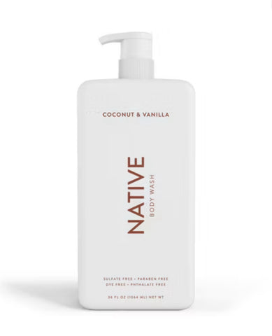 NATIVE BODY WASH COCONUT & VANILLA 36Oz PREVENTA