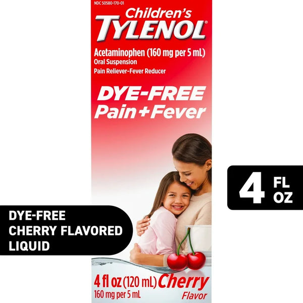 TYLENOL CHILDRENS PAIN + FEVER 2 A 11 AÑOS  JARABE CHERRY 120 ML