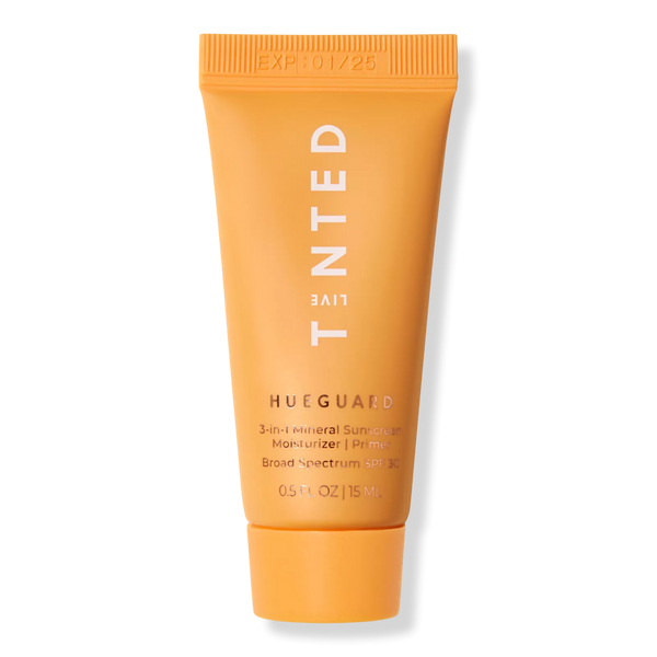 TINTED HUEGUARD 3 EN 1 MINERAL SINSCREEN MOISTRIZER 15 ML TRAVEL SIZE