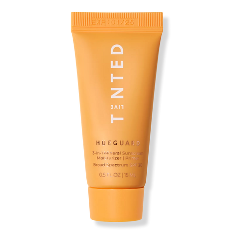 TINTED HUEGUARD 3 EN 1 MINERAL SINSCREEN MOISTRIZER 15 ML TRAVEL SIZE