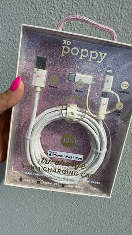 CABLE CARGADOR POPPY BLANCO PREVENTA