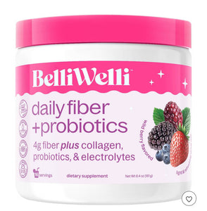 BELLIWELLI SUPLEMENTO CON PROBIÓTICOS, ELECTROLITOS, COLÁGENO WILD BERRY 16SERV