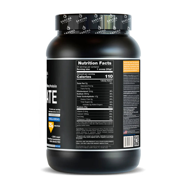 SASCHA FITNESS PROTEÍNA VANILLA HORCHATA PREVENTA