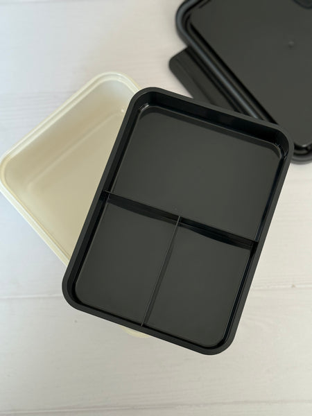 LUNCH BOX BLANCO TAPA NEGRA