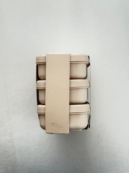 SNACK BOX 3 UNIDADES ANTIDERRAME BEIGE MEGA RESISTENTE RECTANGULARES