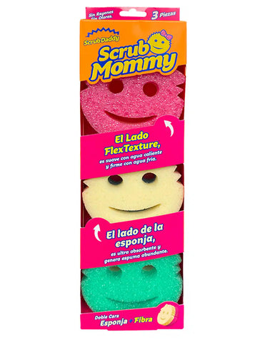 SCURB MOMMY TRÍO DE ESPONJAS COLORES SURTIDOS
