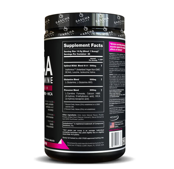 SASCHA FITNESS BCAA GRAPE 25 SERVINGS PREVENTA