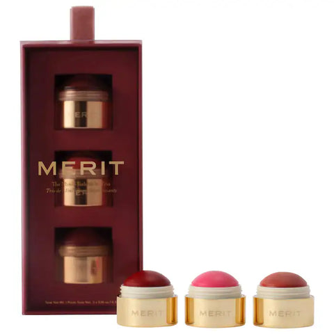 SET MERIT THE MINI FLUSH BLUSH TRIO TRAVEL SIZE PREVENTA