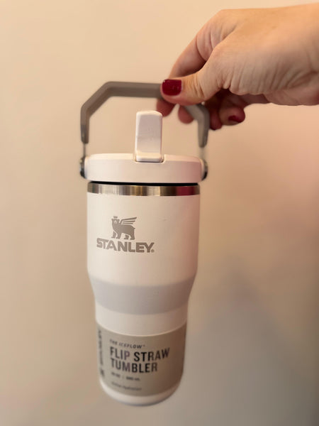 STANLEY 20 oz BOTELLA STAINLESS STEEL ICE FLOW 2.0 BLANCA TAPA