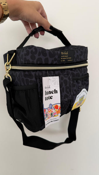 LONCHERA ANIMAL PRINT NEGRA