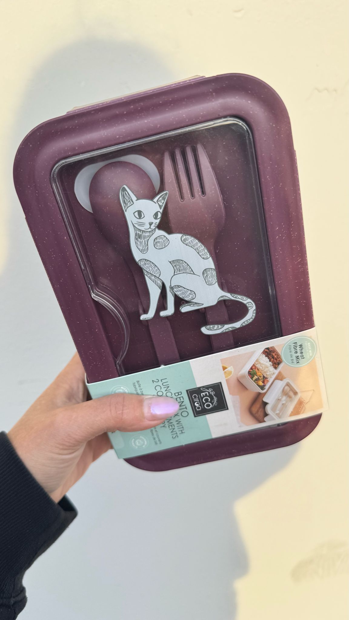 LUNCH BOX GATOS VINO  PARA MICROONDAS Y LAVAVAJILLAS