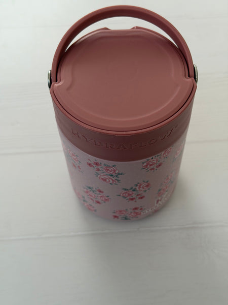 TERMO DE COMIDA HYDRAFLOW XL GRANDE ROSADO CON FLORES