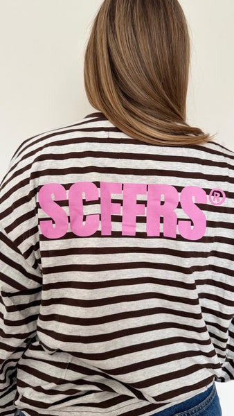 SCUFFERS POLERA MANGA LARGA CAFÉ