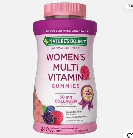 GOMITAS NATURES BOUNTY WOMENS MULTI VITAMIN COLLAGEN 240U