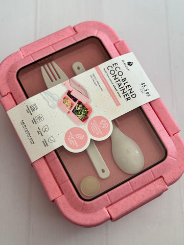 LUNCH BOX ECO ROSADO   PARA MICROONDAS Y LAVAVAJILLAS