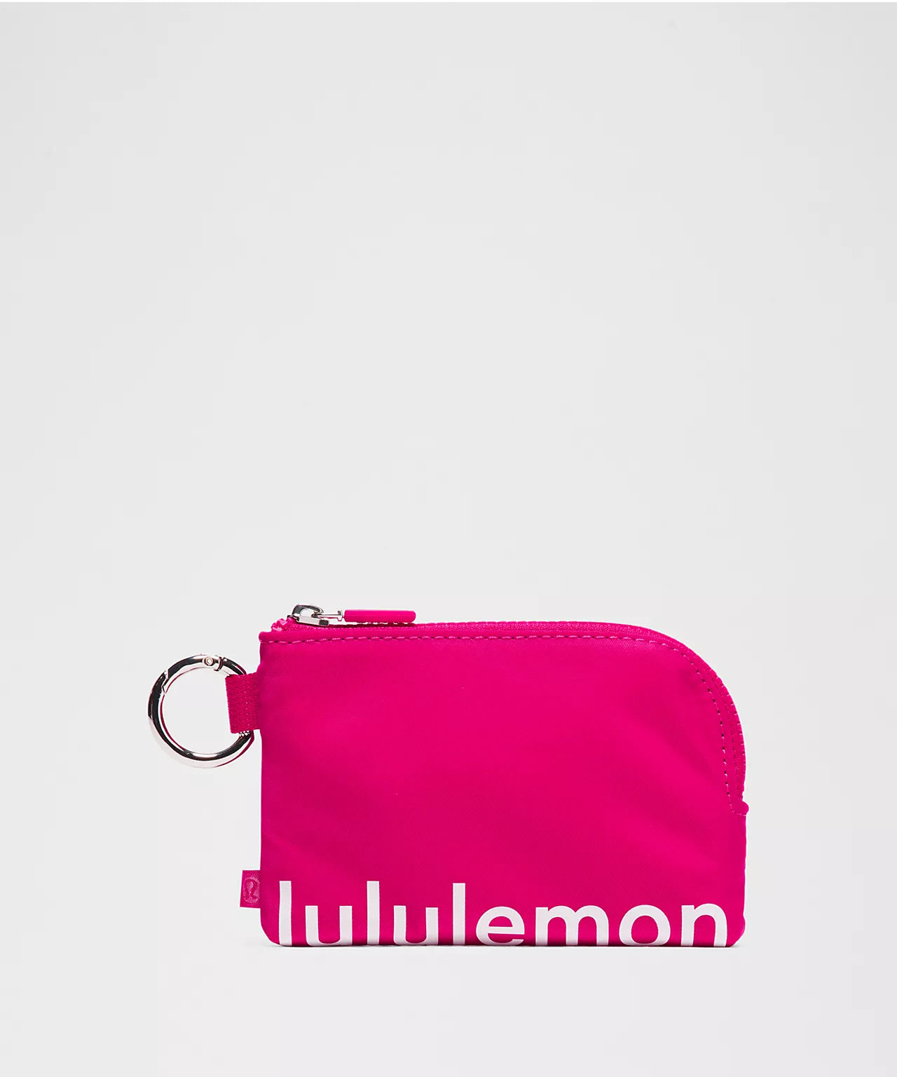 TARJETERO LULULEMON FUCSIA CON LETRAS ROSADO CLARO  PREVENTA