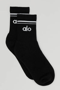 ALO YOGA CALCETINES HALF CREW NEGRO PREVENTA