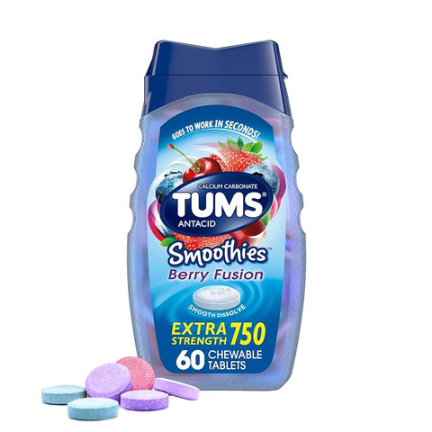 TUMS SMOOTHIES BERRY FUSIÓN 60 U