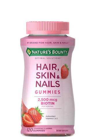 HAIR, SKIN AND NAILS VITAMIN GOMITAS BIOTINA 120U