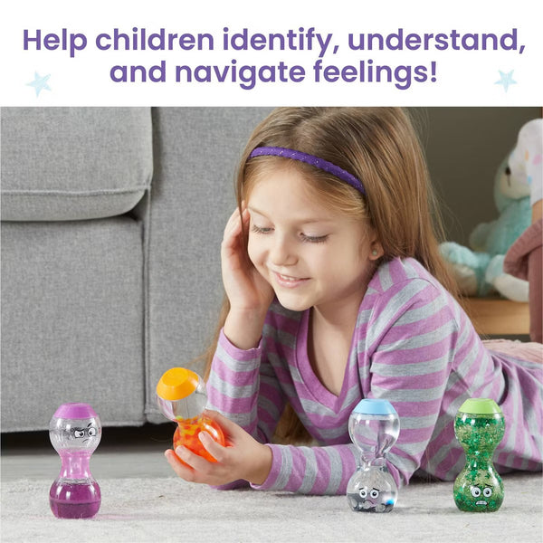 BOTELLAS DE LA CALMA Y EMOCIONES SENSORIALES KIDS: EMOCIONADO-IMPACIENTE-SOLO-NERVIOSO