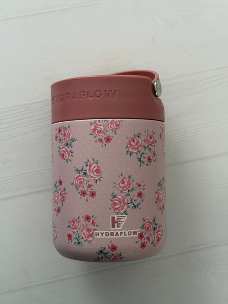 TERMO DE COMIDA HYDRAFLOW XL GRANDE ROSADO CON FLORES