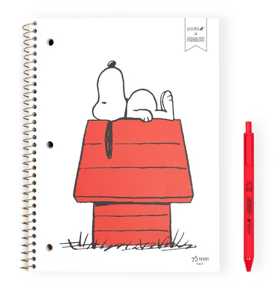 CUADERNO SNOOPY CON LÁPIZ ROJO PREVENTA