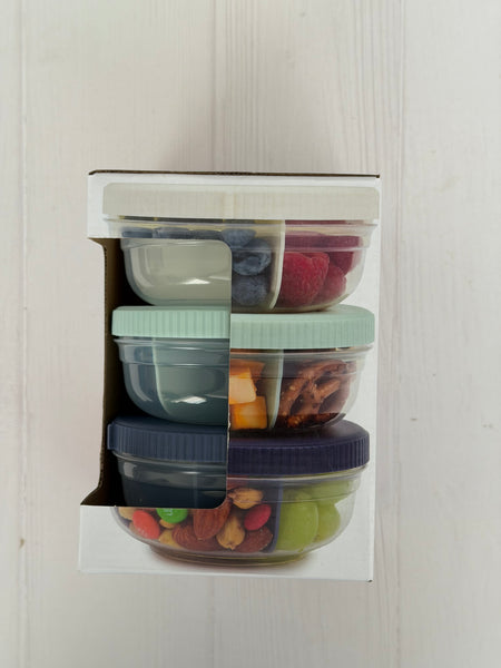 SNACK BOX SET 3 LUNCH BOX AMTODERRAME REDONDOS