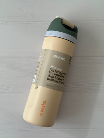 BOTELLA OWALA 24 OZ DURAZNO TAPA VERDE