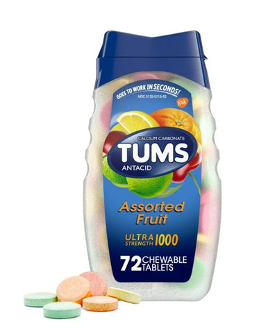 TUMS ANTIÁCIDO MASTICABLE ASSORTED FRUIT 72U