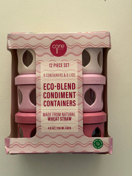 SET 6 SNACK CONTAINER ACRILICO Y PROTECTOR ANTIDERRAME