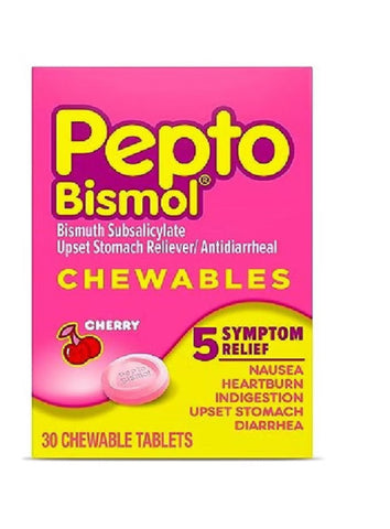 PEPTO BISMOL MASTICABLE  30U SABOR CEREZA