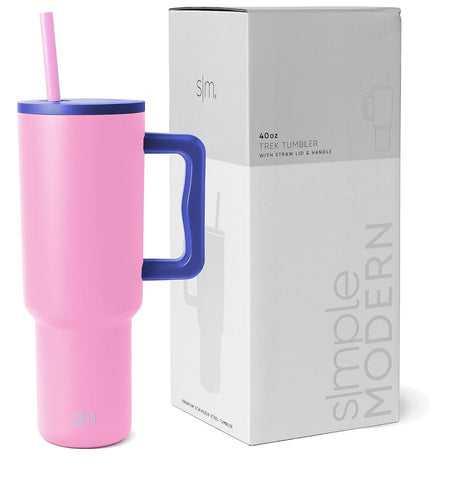 VASO/BOTELLA SIMPLE MODERN MULTICOLOR ROSADO 40 OZ PREVENTA