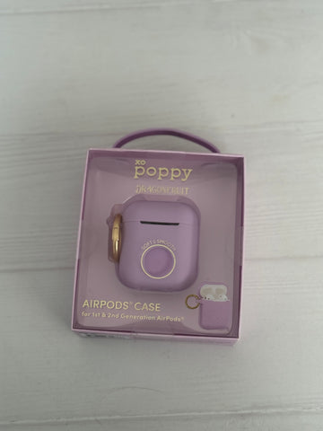 POPPY CARCASA AIR PODS GEN 1 y 2 LILA