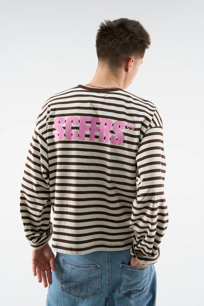 SCUFFERS POLERA MANGA LARGA CAFÉ