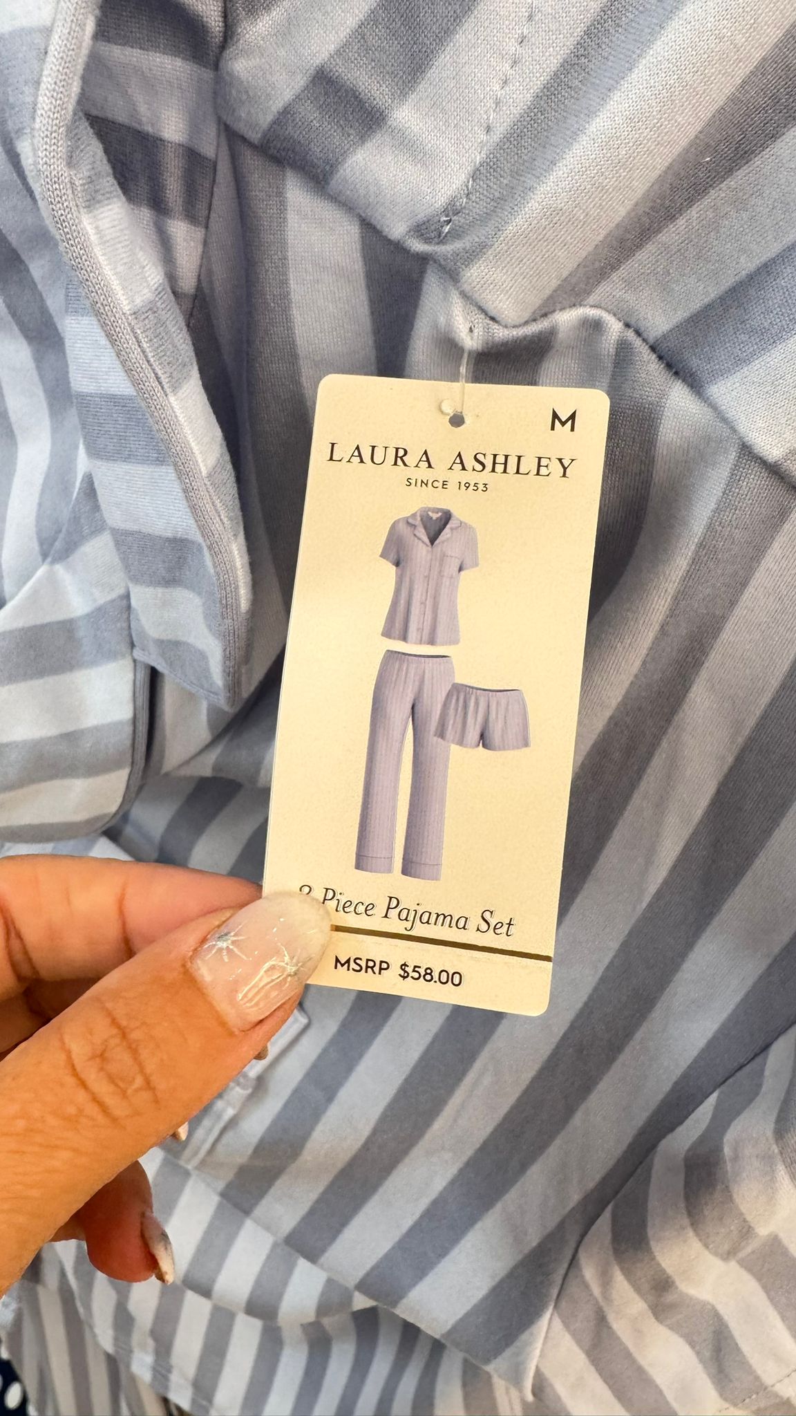 PIJAMA 3 PIEZAS AZUL CELESTE DOS TALLAS