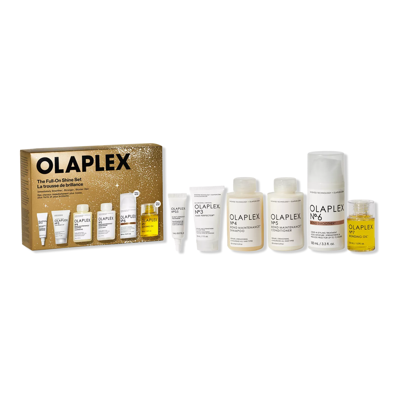 OLAPLEX FULL ON SHINE HAIR GIFT SET MINI TRAVEL SIZE PREVENTA