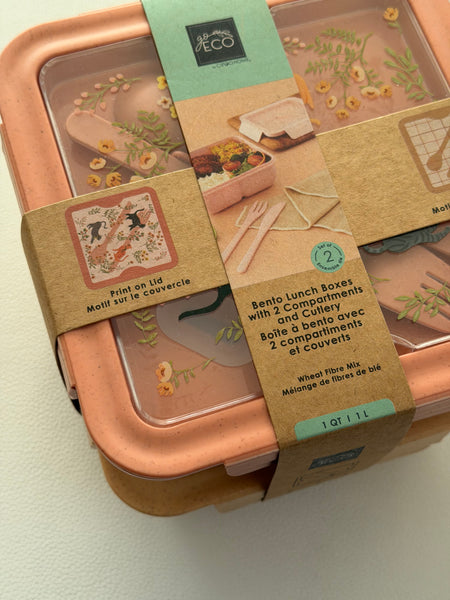 LUNCH BOX SET 2 GRANDES CON CUBIERTOS