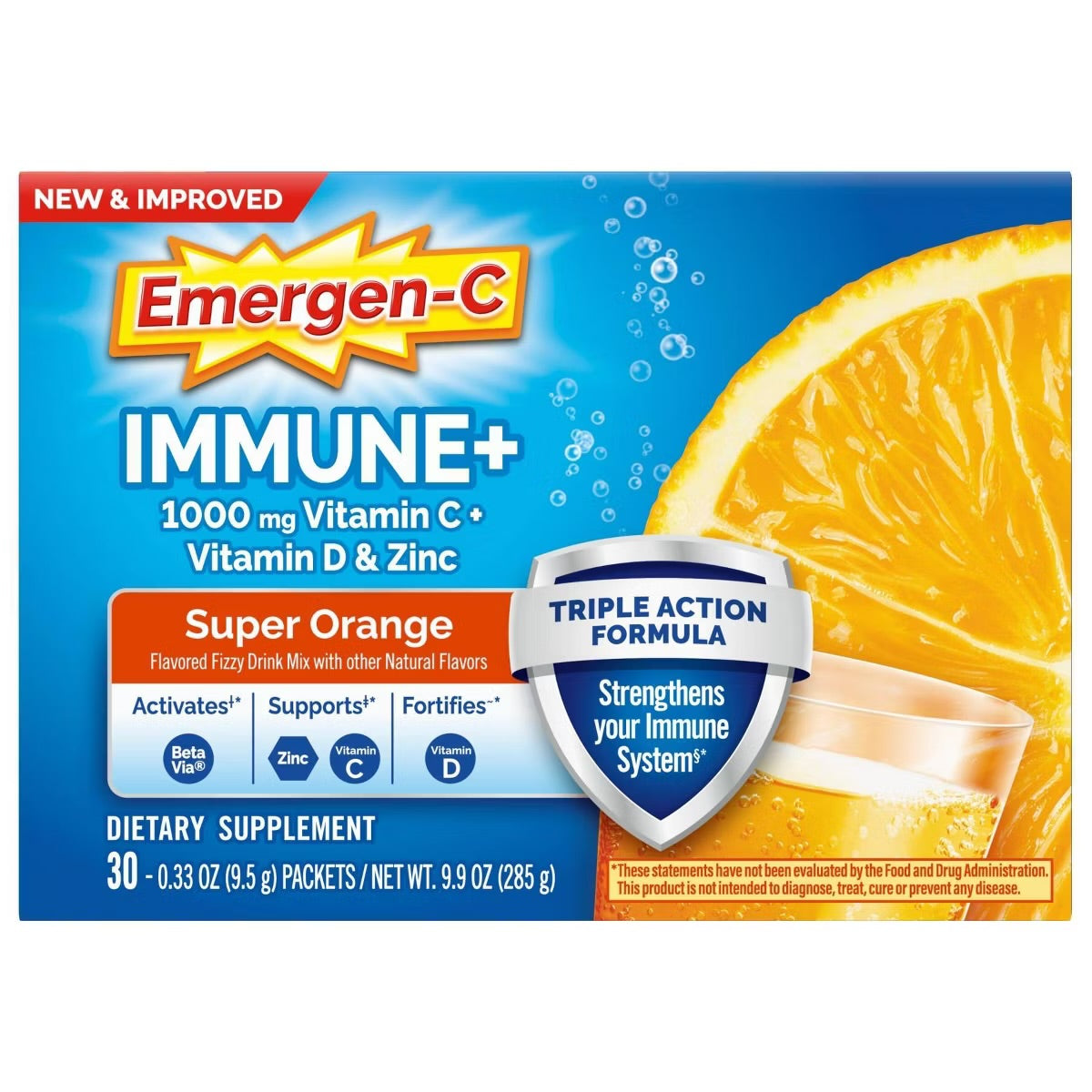 EMERGEN C 30 SOBRES DE VITAMINA C, VITAMINA D Y ZINC PREVENTA