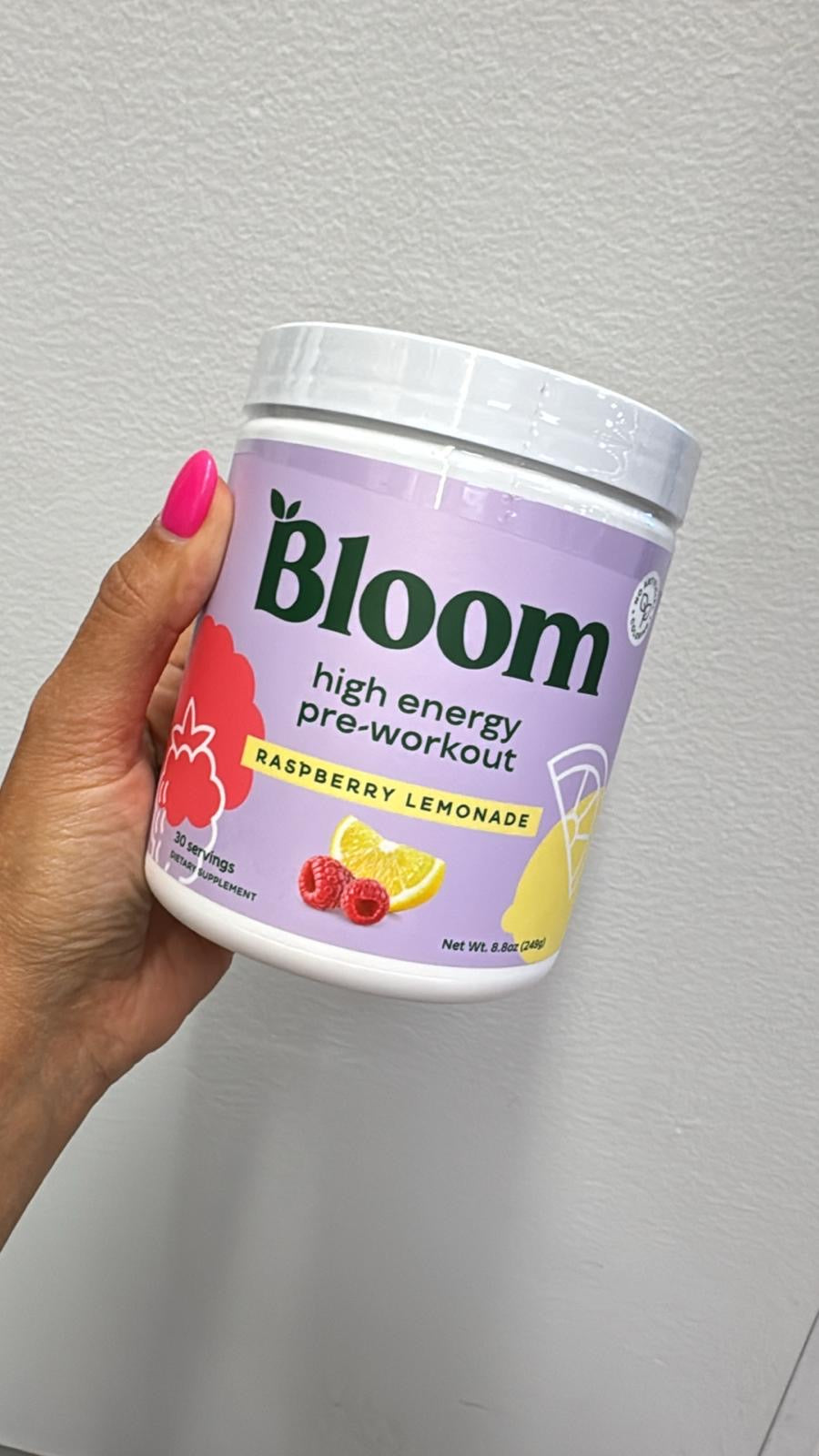 BLOOM HIGH ENERGY PRE WORKOUT RASPBERRY LEMONADE PREVENTA