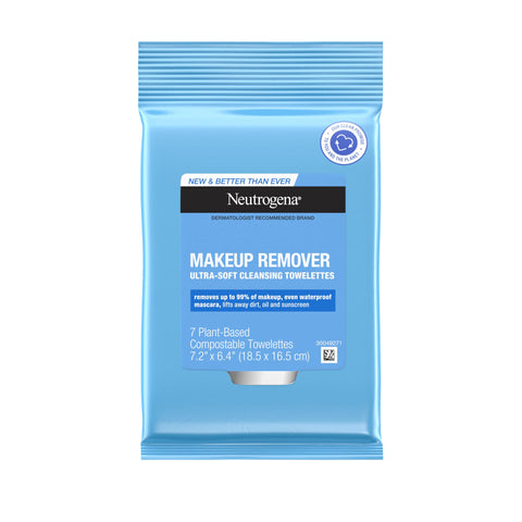 NEUTROGENA TOALLITAS DESMAQUILLANTES COMPOSTABLES TRAVEL SIZE 7 UNIDADES